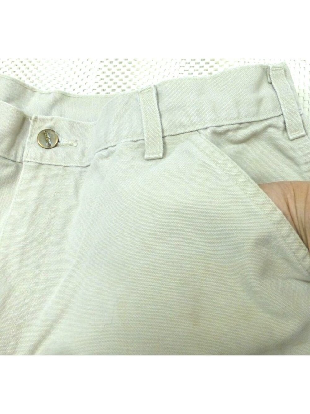 Carhartt Mens White Wide-Leg Baggy Work Pants 36X33 Cotton Canvas Material - Picture 5 of 9
